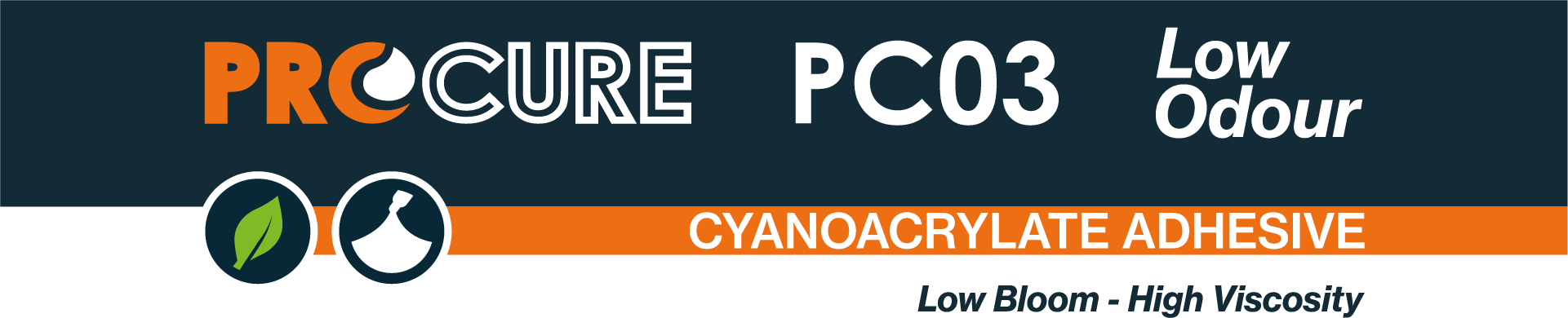 Procure PC03 Cyanoacrylate Adhesive Banner Image.