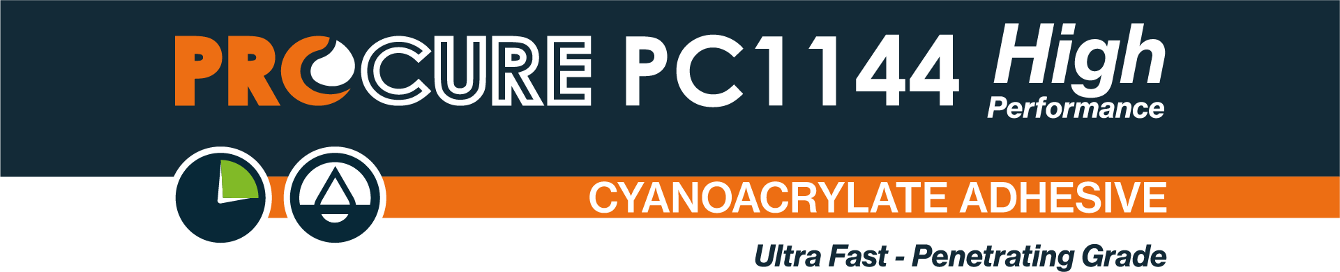 Procure PC1144 High Performance Cyanoacrylate Adhesive Banner Image.