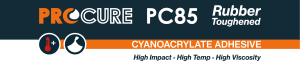 Procure PC85 Rubber Toughened Cyanoacrylate Adhesive.