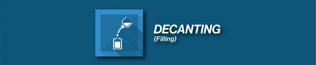 Decanting (Filling) - Services - Image with Service Icon.