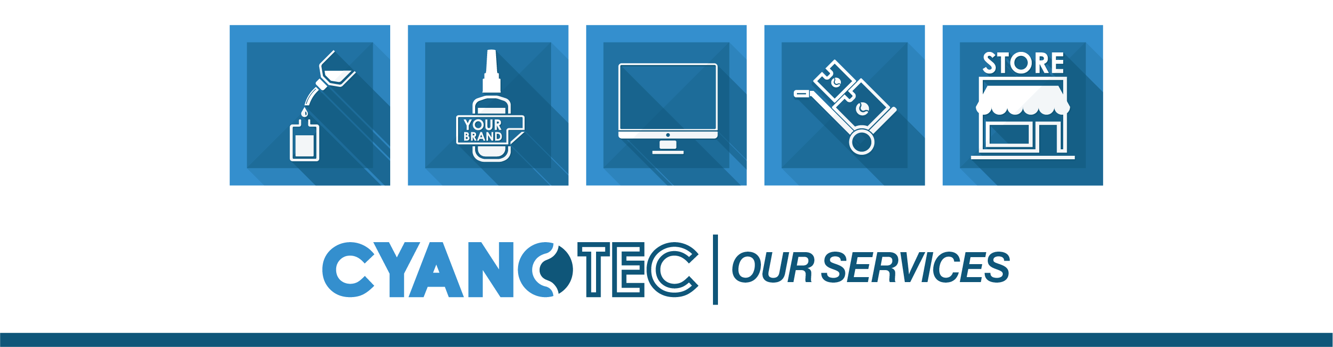 Cyanotec | Our Services - Banner Image with Service Icons.
