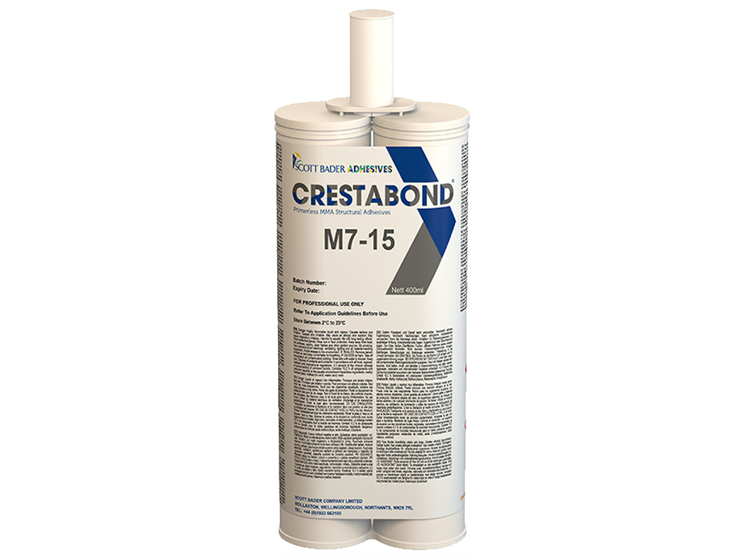 Crestabond M7-15 400ml from Scott Bader's leading range of primerless MMA structural adhesives.
