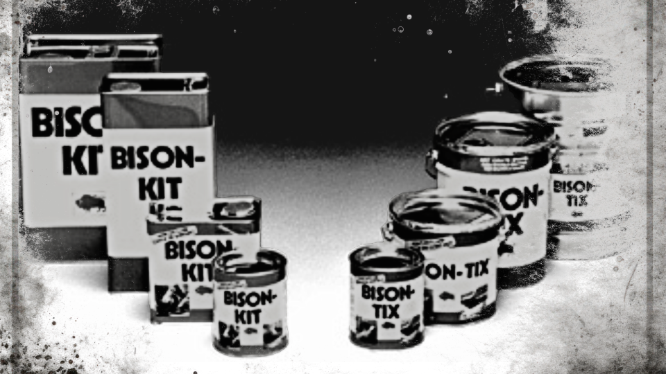 The Original Contact Adhesive - An image of the original Bison KIT and TIX contact adhesives.