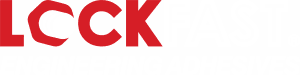 Lockfast Engineering Adhesives logo in red and white